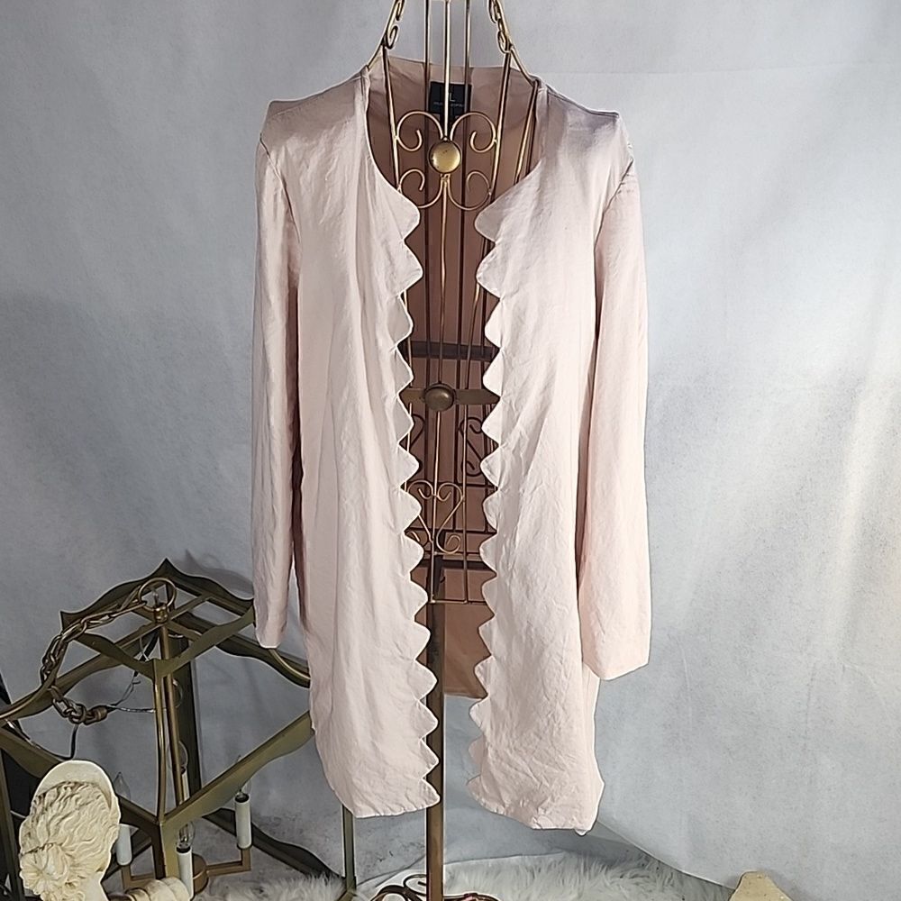 Pink Scalloped Edge Jules & Leopold Size SP Jacket Linen Blend